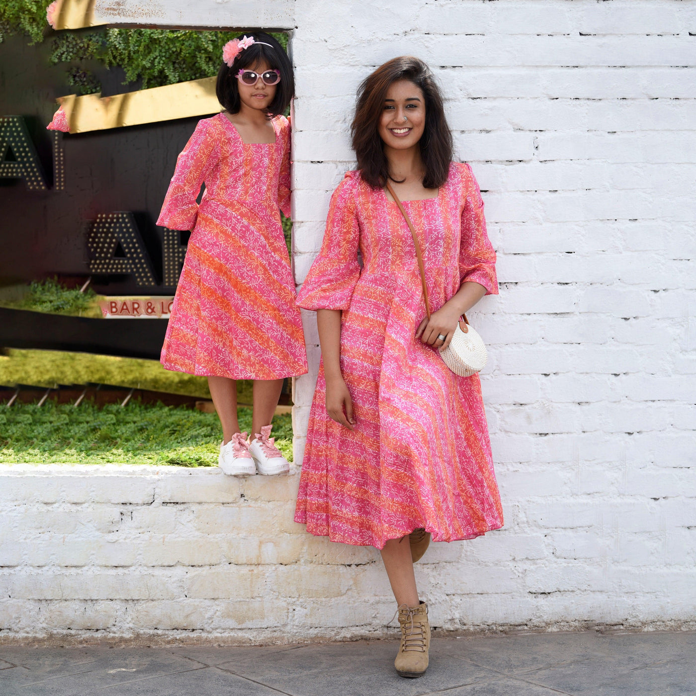 Shades of Pink Mom and Daughter Dress