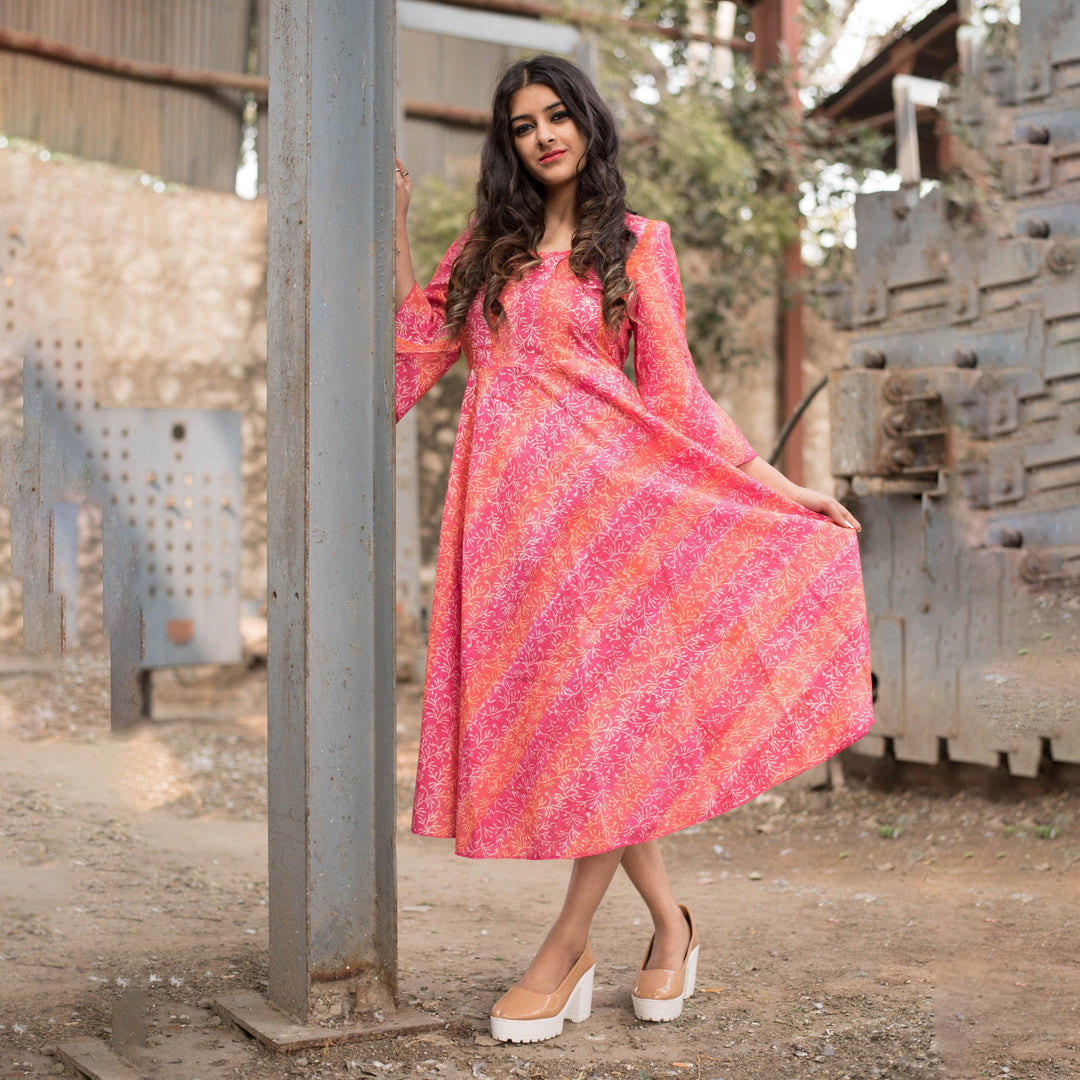 Shades of Pink One Piece Dress – Fashiana Shades of Pink One Piece Dress – Fashiana
