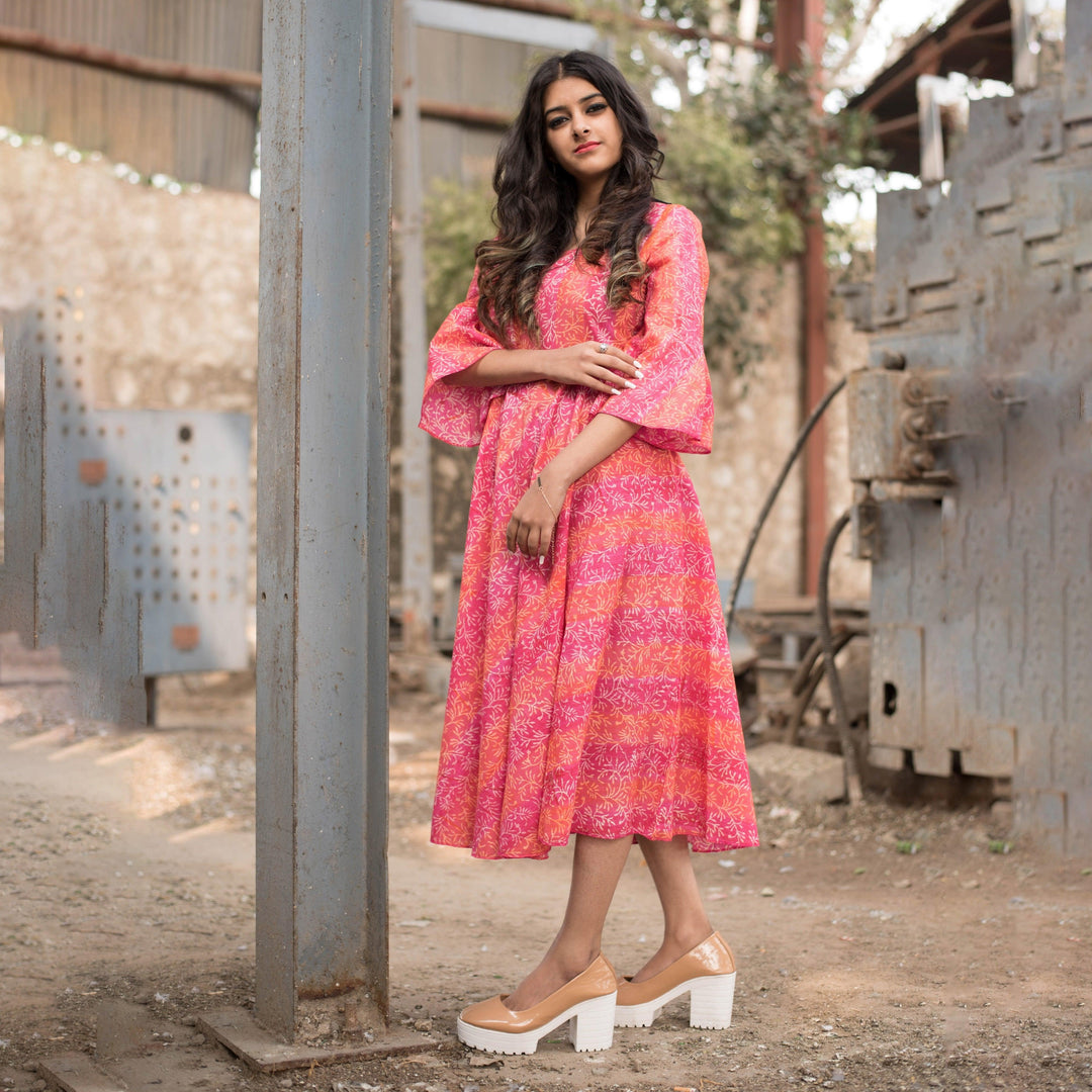 Shades of Pink One Piece Dress