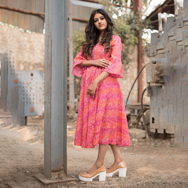 Shades of Pink One Piece Dress